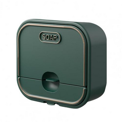 Držač posudice za sapun Dvoslojni stalak za ocjeđivanje Kontejner Ukrasna kreativna zidna kutija za sapun s poklopcem Polica za ocjeđivanje