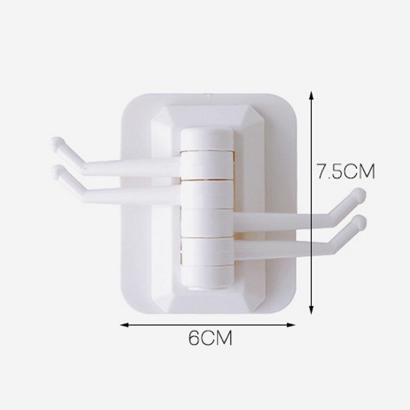 Radošs Ziemeļvalstu rotējošs lipīgs āķis Vannas istaba Virtuve Piekarināma pie sienas Bezcaurumu pakaramais Atslēgu soma Mēteļu āķis Mājas Uzglabāšana