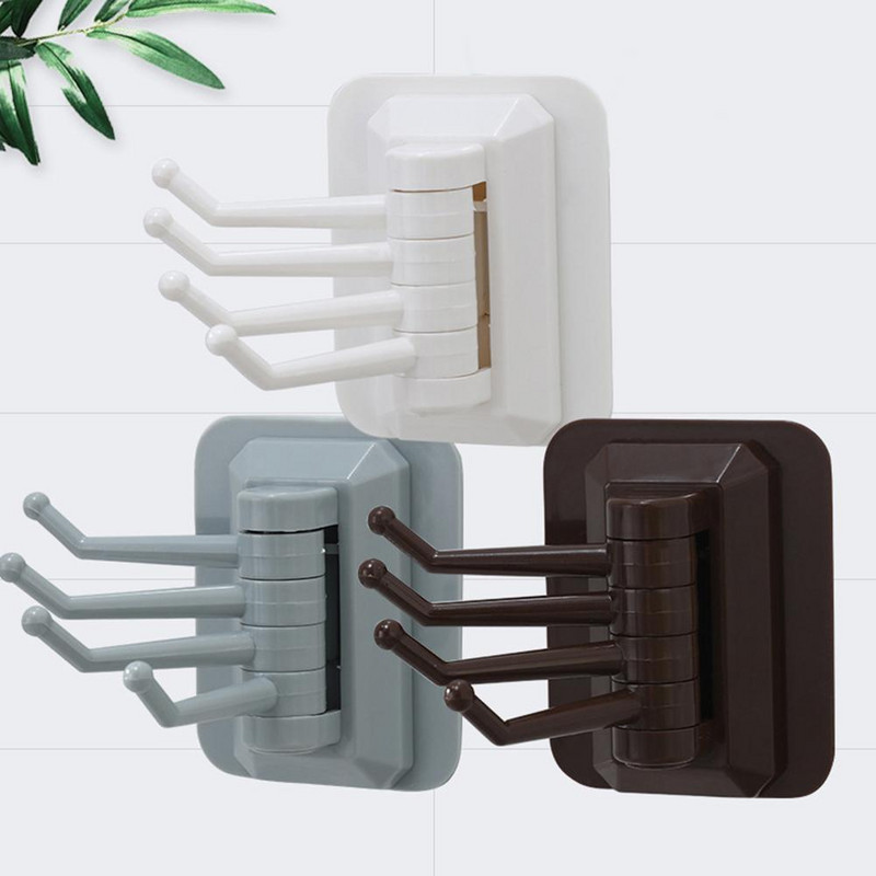 Radošs Ziemeļvalstu rotējošs lipīgs āķis Vannas istaba Virtuve Piekarināma pie sienas Bezcaurumu pakaramais Atslēgu soma Mēteļu āķis Mājas Uzglabāšana