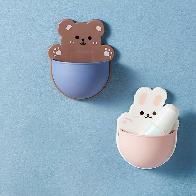 Zidna torbica za pohranu Drenažni sapun Kuhinjska zidna kutija za pohranu Dizajn rupe Crtani film Izvrsna nosivost Protuklizna Samoljepljiva zaštita