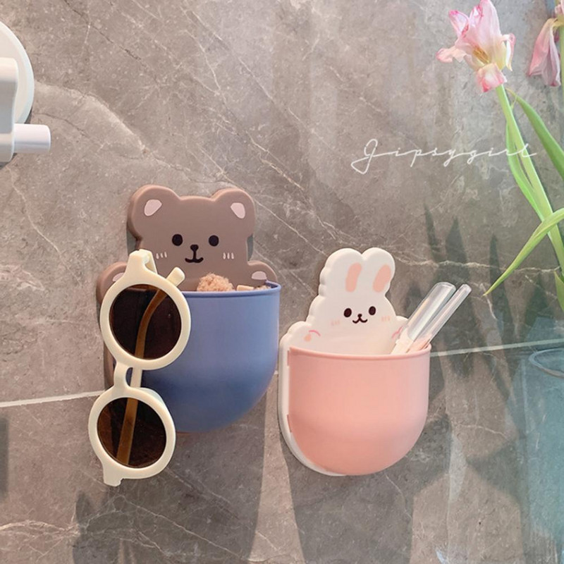 Zidna torbica za pohranu Drenažni sapun Kuhinjska zidna kutija za pohranu Dizajn rupe Crtani film Izvrsna nosivost Protuklizna Samoljepljiva zaštita