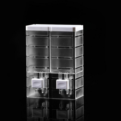 1kom 500ml ručni dozatori tekućeg sapuna s dvostrukom glavom, zidni prozirni hotelski dezinficijens za kupaonicu