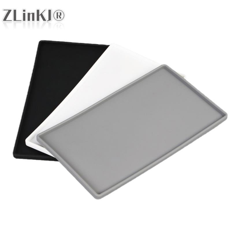 Επίπεδος δίσκος σιλικόνης Τετράγωνος Αντιολισθητικός Ματ Στήριγμα Κινητό Στήριγμα Σαπουνιού Μπάνιου Θήκη για μαχαιροπίρουνα καφέ 27,6x7,6 cm