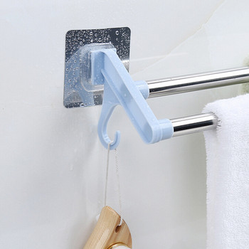 Ζεστό μπάνιο Κουζίνας-χωρίς μπουνιά πετσέτες από ανοξείδωτο ατσάλι Πλαστική διπλή ράβδος χωρίς ίχνη Αυτοκόλλητη ράβδος αποθήκευσης για πετσέτες