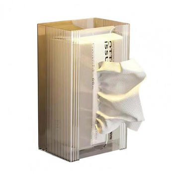 Монтиран на стена диспенсер за салфетки с голям капацитет Водоустойчиво съхранение Многофункционална домашна кутия за тоалетна хартия Скоба за салфетки за баня