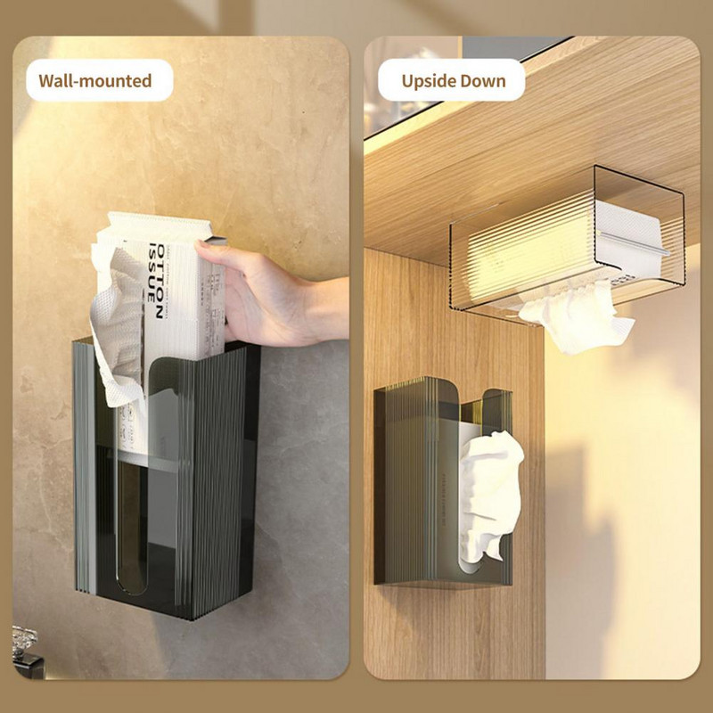 Zidni dozator maramica velikog kapaciteta, vodootporan prostor za pohranu, višenamjenska kućna kutija za toaletni papir, nosač za salvete za kupaonicu