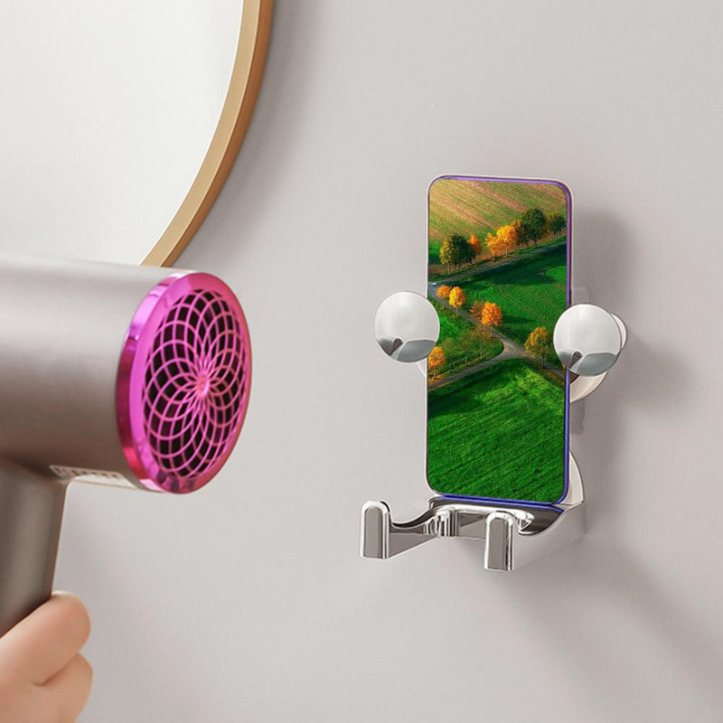 Držač sušila za kosu Zidni crtani uzorak Otisak plastičnog medvjeda Sušilo za kosu Organizator Stalak Dekoracija Kupaonski pribor