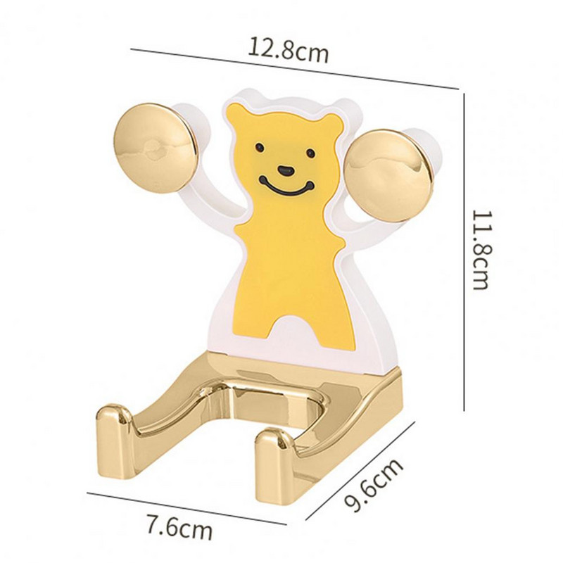 Držač sušila za kosu Zidni crtani uzorak Otisak plastičnog medvjeda Sušilo za kosu Organizator Stalak Dekoracija Kupaonski pribor