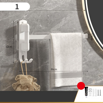 Vannas istabas dvieļu plaukts, grozāms dvieļu turētājs, grozāms nerūsējošā tērauda 1/2/3/4/5 stieņu dvieļu pakaramais virtuves plaukts, piekarināms pie sienas