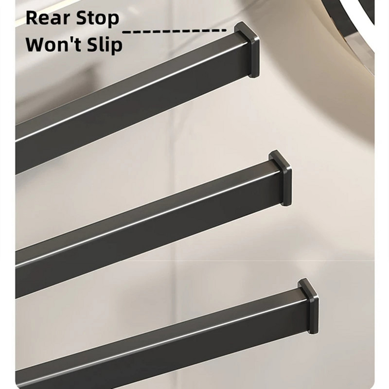 Vannas istabas dvieļu plaukts, grozāms dvieļu turētājs, grozāms nerūsējošā tērauda 1/2/3/4/5 stieņu dvieļu pakaramais virtuves plaukts, piekarināms pie sienas