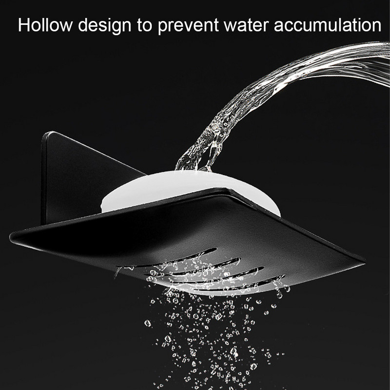 Vannas istabas alumīnija sakausējuma ziepju trauks Brīvi caurumojams pie sienas stiprināms ziepju sūkļa turētājs Organizatora piederumi Virtuves ziepju turētājs