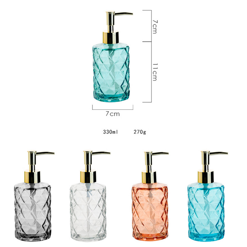 Dozator sapuna od 330 ml, prešana podbočica, losion, šamponska boca, staklena podbočica, kozmetička posuda za ponovno punjenje