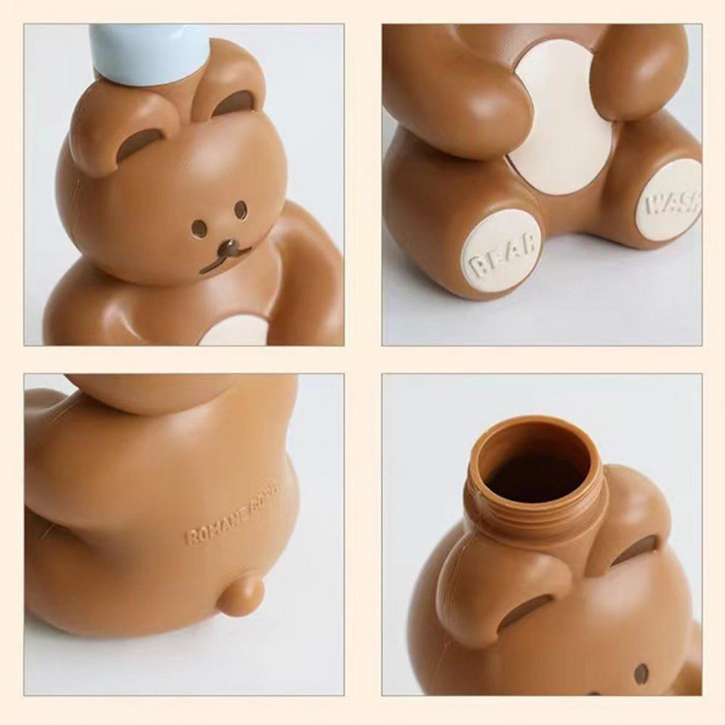 500 ml universāla manuāla ķermeņa mazgāšanas burbuļu veidotāja alfabēta dizaina putu veidotāja noplūdes droša tukša sūkņa pudele mājsaimniecībai