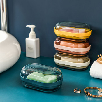 Водоустойчива сапунена чиния за пътуване Преносим калъф за сапун Държач Бързосъхнещ запечатан контейнер за сапун Кутия Творчески домашни аксесоари за баня