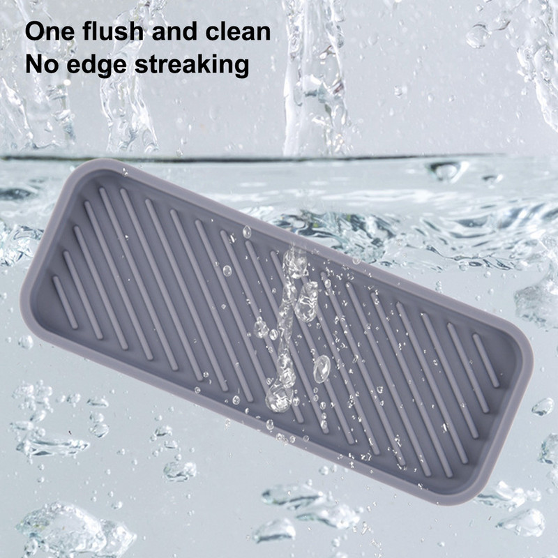 Drenāžas paliktnis, silikona karstumizturīgs galda trauks, ūdens krūze, žāvēšanas paklājiņš, atkārtoti lietojams drenāžas paplātes aizsargs balts