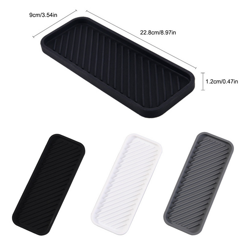 Drenāžas paliktnis, silikona karstumizturīgs galda trauks, ūdens krūze, žāvēšanas paklājiņš, atkārtoti lietojams drenāžas paplātes aizsargs balts