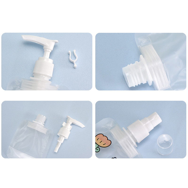Pārnēsājams ceļojumu šķidruma iepakojuma maisiņš losjona dozatora maisiņš Uzpildāms šampūns kosmētikas uzglabāšanas konteiners ceļojumu aerosols pārnēsājams