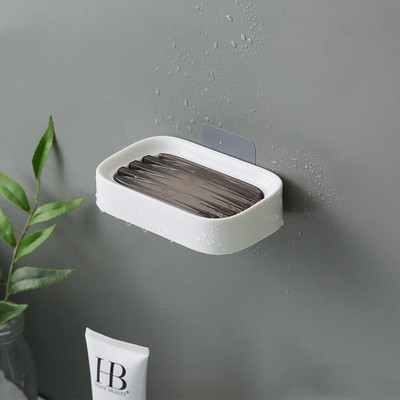 Zidne samoljepljive posude za sapun Posuda za spužvu za sapun Bez bušenja Kutija za pohranu Stalak Polica Dvostruki odvod Držač sapuna za kupaonicu U3