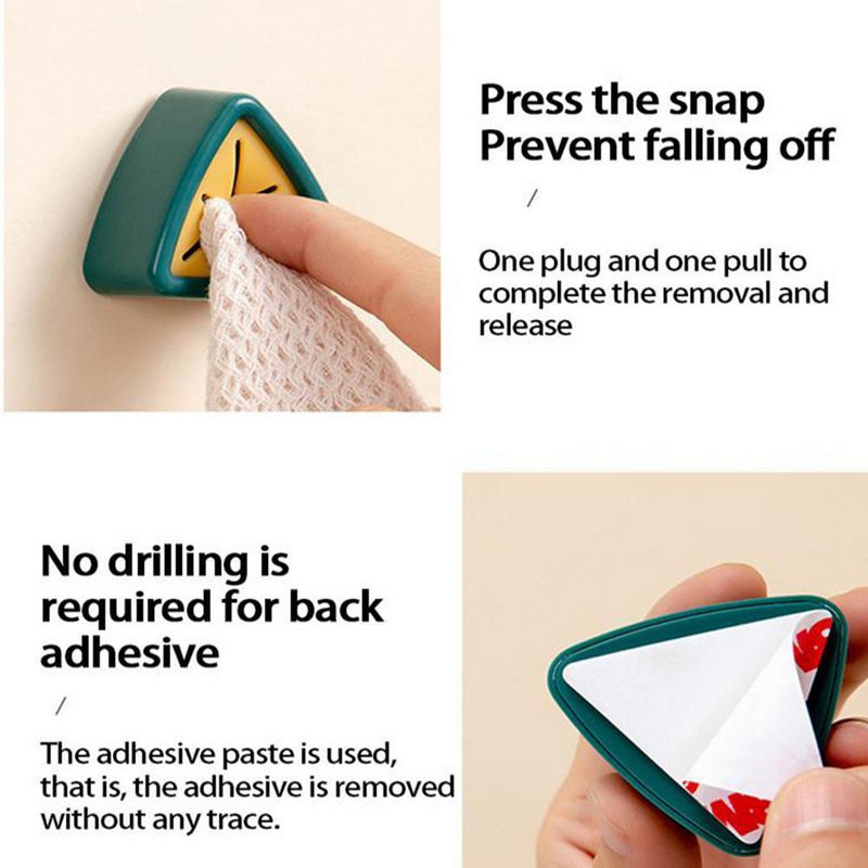 Γάντζος αποθήκευσης πετσετών Δωρεάν θήκη για πετσέτες κουζίνας μπάνιου Καθαρισμός αποθήκευσης Εργαλεία γάντζος Creative Don`t Hurt Hands