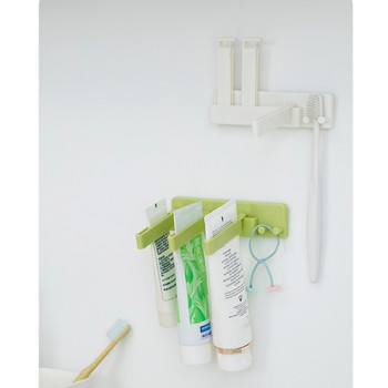 Подвижен държач за четка за зъби Лесно инсталиране Изстисквачка за паста за зъби + поставка