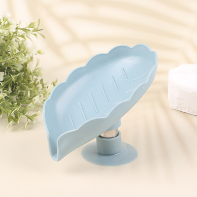 1 gab. Radoša lapu formas ziepju kaste, pārnēsājama bez caurumošanas notekas dizaina ziepju statīvs ar zīdītāju pamatni dušas plaukta notekas ziepju kaste