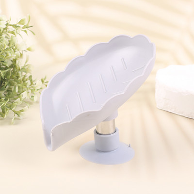 1 gab. Radoša lapu formas ziepju kaste, pārnēsājama bez caurumošanas notekas dizaina ziepju statīvs ar zīdītāju pamatni dušas plaukta notekas ziepju kaste