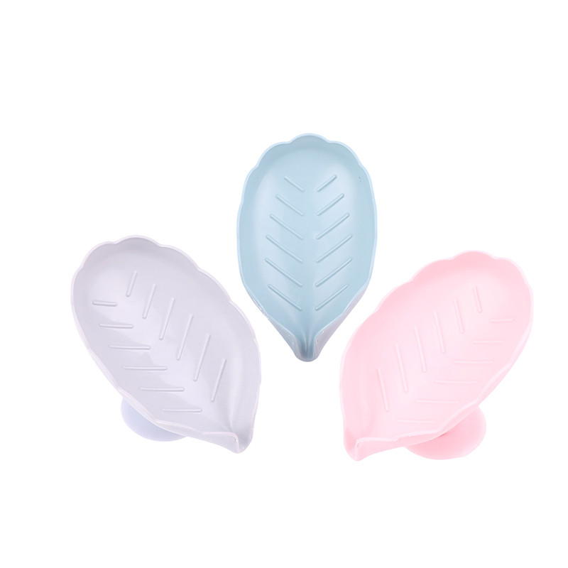 1 gab. Radoša lapu formas ziepju kaste, pārnēsājama bez caurumošanas notekas dizaina ziepju statīvs ar zīdītāju pamatni dušas plaukta notekas ziepju kaste