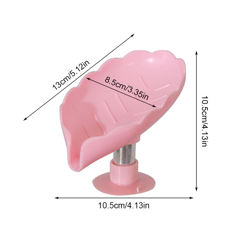1 gab. Radoša lapu formas ziepju kaste, pārnēsājama bez caurumošanas notekas dizaina ziepju statīvs ar zīdītāju pamatni dušas plaukta notekas ziepju kaste