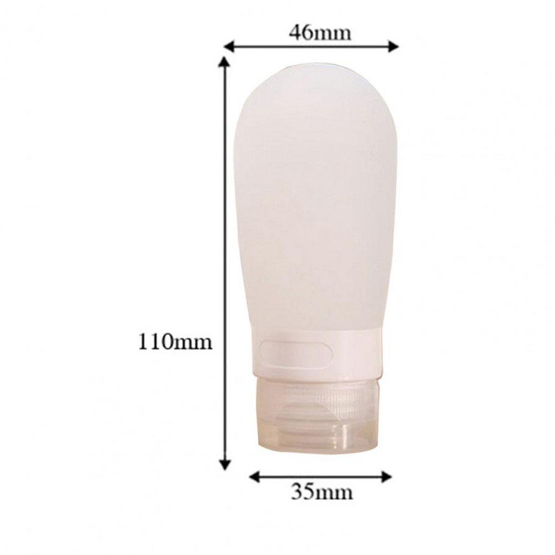 Pārnēsājams silikona ceļojumu pudeles losjons šampūns kosmētisks tukšs mini plastmasas uzglabāšanas konteiners atkārtoti uzpildāmas pudeles piederumi