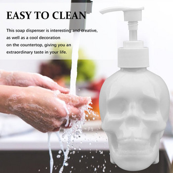 350 ml Creative Skull Дозатор за течен сапун за баня Бутилка за сапун за ръце Душ гел Шампоан Бутилка за пълнене за бани