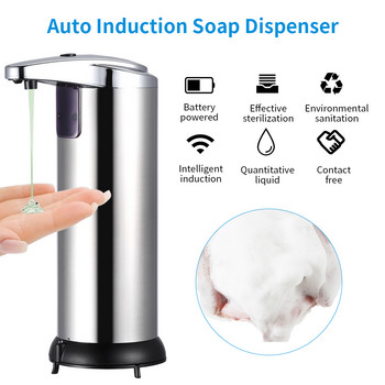 Дозатор за гел за миене на ръце Безконтактен автоматичен, устойчив на течове, плот, почистване на баня, модел на домашен хотел, случаен