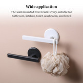 Dvieļu plaukts Bez perforatora vannas istabas piesūceknis vannas dvieļu turētājs dušas glabāšanas pakaramais Nordic vienkāršs radošs vienpola dvieļu stieņa