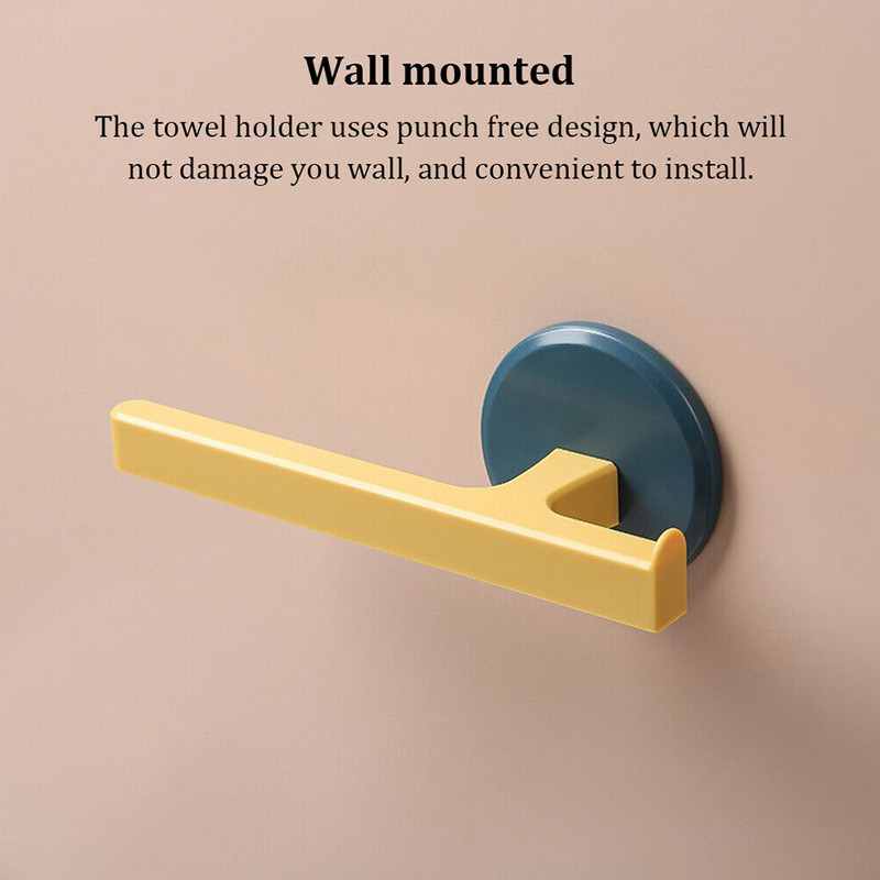 Dvieļu plaukts Bez perforatora vannas istabas piesūceknis vannas dvieļu turētājs dušas glabāšanas pakaramais Nordic vienkāršs radošs vienpola dvieļu stieņa