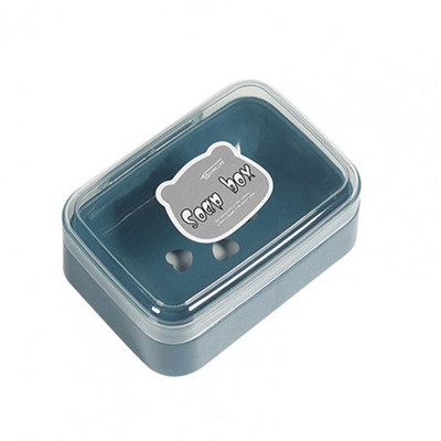 Kutija za sapun s poklopcem, plastična, otporna na prašinu, kutija za sapun za pranje i odvod vode WC, višenamjenska neklizajuća kutija za sapun s pražnjenjem