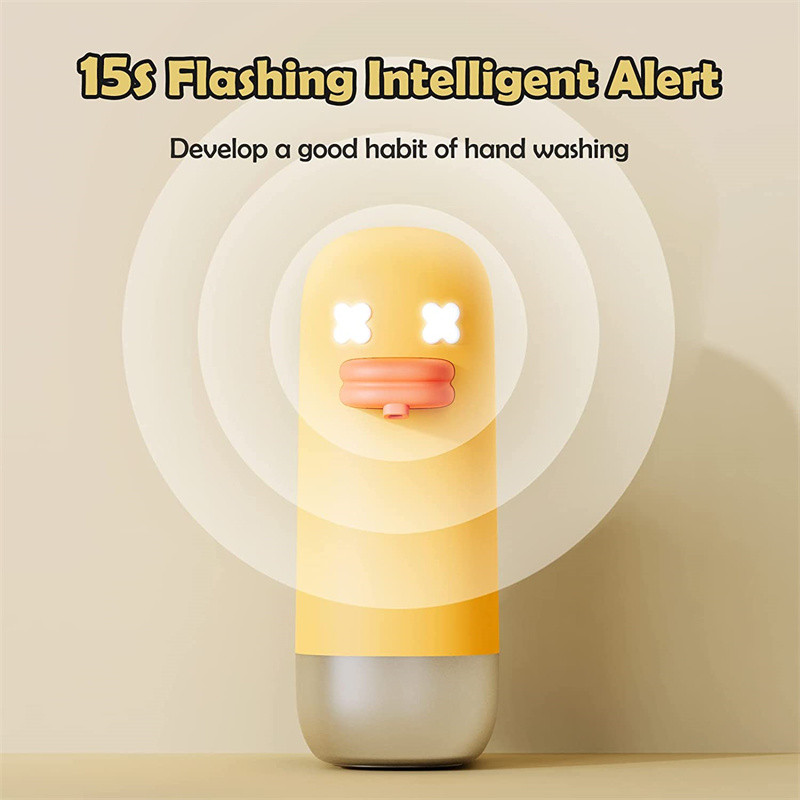 350 ml automatski dozator pjenastog sapuna Punjivi dozator slatke žute patke sapuna Infracrveni dozator tekućeg sapuna za uređenje doma