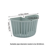 Stalak za sudoper Plastična košara Stalak za pohranu Odvod za višekratnu upotrebu Kuhinjski pribor za kuhinju Kupaonica krem boje