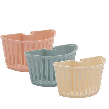 Поставка за мивка Пластмасова кошница Поставка за съхранение Дренаж за многократна употреба Кухненски консумативи за кухня Баня Кремав цвят