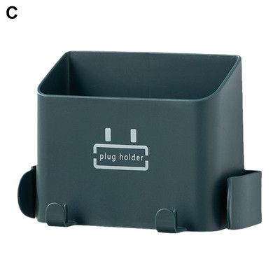 1 tk mobiiltelefoni hoidik Seinale paigaldatav korraldaja salvestuskarp Seinalaadija konkskaabel laadimisdoki multifunktsionaalse hoidiku alus