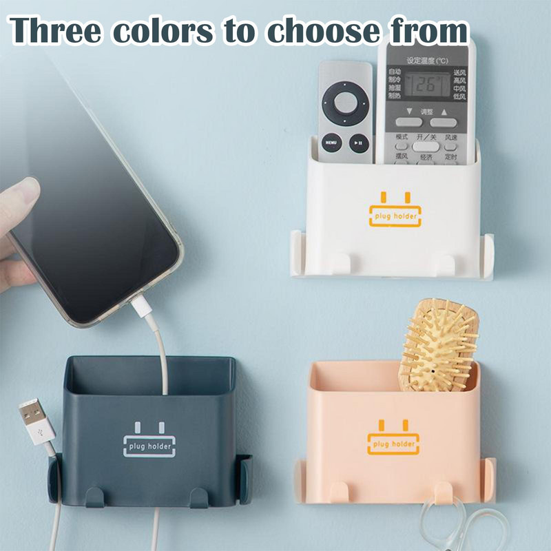 1 tk mobiiltelefoni hoidik Seinale paigaldatav korraldaja salvestuskarp Seinalaadija konkskaabel laadimisdoki multifunktsionaalse hoidiku alus