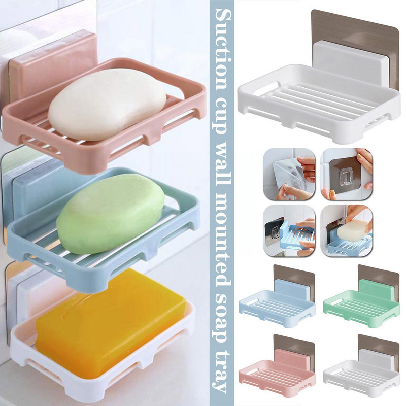 Seebikarp riiul äravoolukäimla Mitteperforeeriv Vannitoa majapidamisseep Seinale paigaldatav imemisnõu Seebitops Seep R X6x5