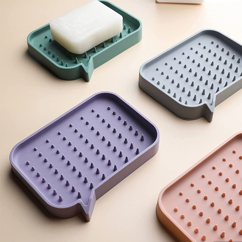 Silikoonist seebialus, libisemiskindel, ise äranev seebihoidik Seebisäästja Lihtne puhastada seebihoidja Seebihoidik Vannitoatarvikud