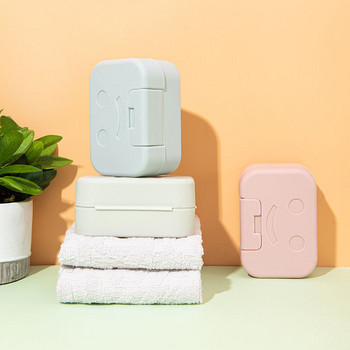 Кутия за сапун с усмихнато лице в скандинавски стил със запечатан капак Преносима кутия за сапун за пътуване Кутия за съхранение на сапун за домашна баня