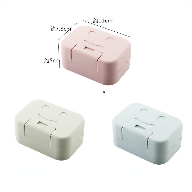 Nordic Style Smile Face Kutija za sapun s poklopcem Zatvorena putna prijenosna kutija za sapun Kutija za pohranu sapuna u kućnoj kupaonici