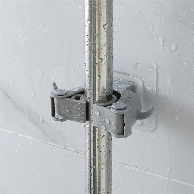 Vannas istabas pie sienas stiprināms suku slotas turētājs Mopu pakarināms āķis uzglabāšanas statīvs