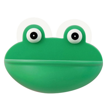 Прекрасна гъба за засмукване на стена жаба Сапун Дренаж Поставка за съдове Органайзер за баня