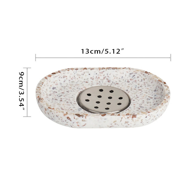 Vasă de săpun cu aspect de marmură Tavă de săpun pentru duș, baie, bucătărie, chiuvetă, cadă, aspect marmură albă, accesorii pentru blat