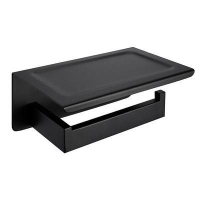 Μαύρα αξεσουάρ μπάνιου εξαρτήματα επιτοίχιας τοποθέτησης SUS 304 από ανοξείδωτο ατσάλι Γάντζος ρούχων Βάση χαρτιού τουαλέτας Εγκαταστάσεις κουζίνας