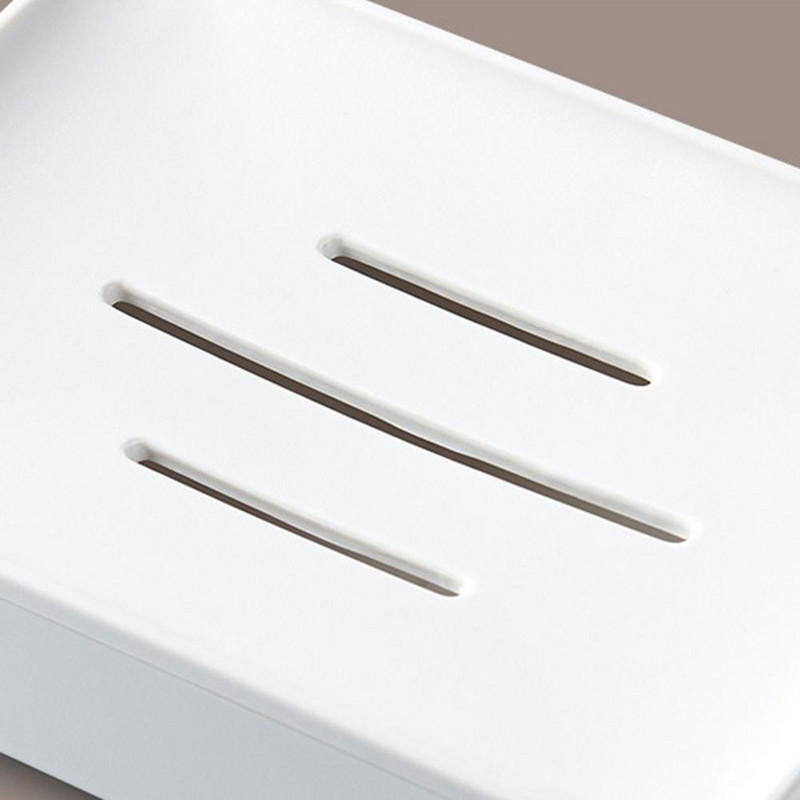 Raft pentru săpun Design de drenaj Scobit Culoare solidă Fund îngroșat Depozitare ventilată Săpun Structură robustă Placă de săpun cu două straturi