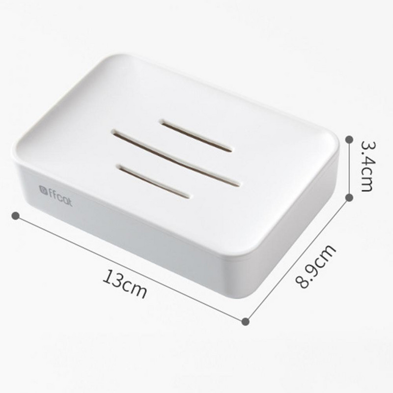 Raft pentru săpun Design de drenaj Scobit Culoare solidă Fund îngroșat Depozitare ventilată Săpun Structură robustă Placă de săpun cu două straturi