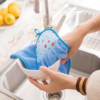 Προμήθειες μπάνιου Coral Fleece Μαλακή πετσέτα χεριών Απορροφητικό ύφασμα πανί κρεμαστό πανί Υλικά καθαρισμού Αξεσουάρ κουζίνας